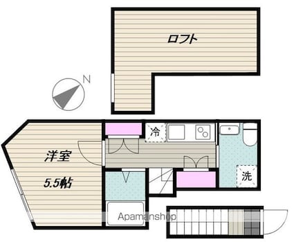 東京都杉並区和田３丁目[1K/30.03m2]の間取図