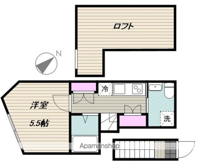 東京都杉並区和田３丁目[1K/30.03m2]の間取図