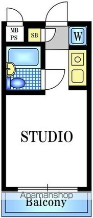 東高円寺アムフラット[1R/16.24m2]の間取図
