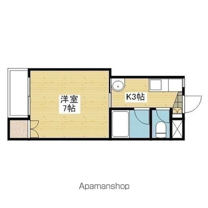 参川第４マンション[1K/22m2]の間取図