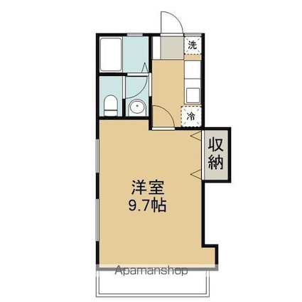 プチラフォーレ[1K/28.7m2]の間取図