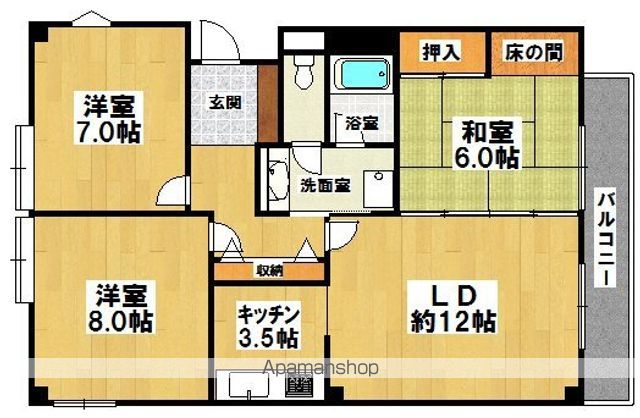 メイプルコート諏訪森の間取り写真