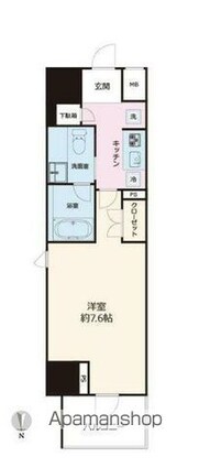 リアルテ亀戸[1K/26.13m2]の間取図