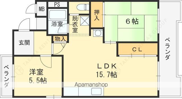 阪本ハイツの間取り写真