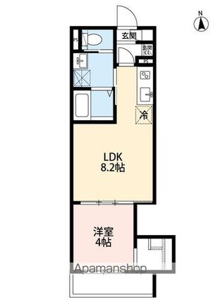 ｒｏｂｏｔ　ｈｏｍｅ　馬橋[1LDK/30.02m2]の間取図