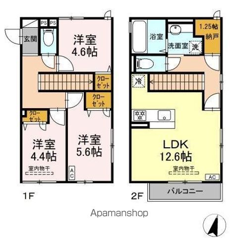 エルデガーデン　Ⅰ号館の間取り