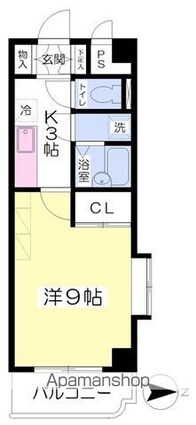 フォレスト中央[1K/30.26m2]の間取図