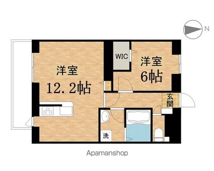 Ｃａｍｐａｇｎａ　豊田[1LDK/45m2]の間取図