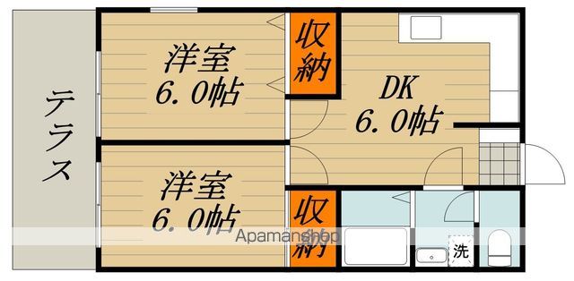 【調布市国領町のマンションの間取り】