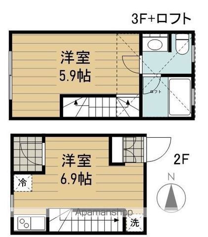 三鷹市上連雀のマンションの間取り