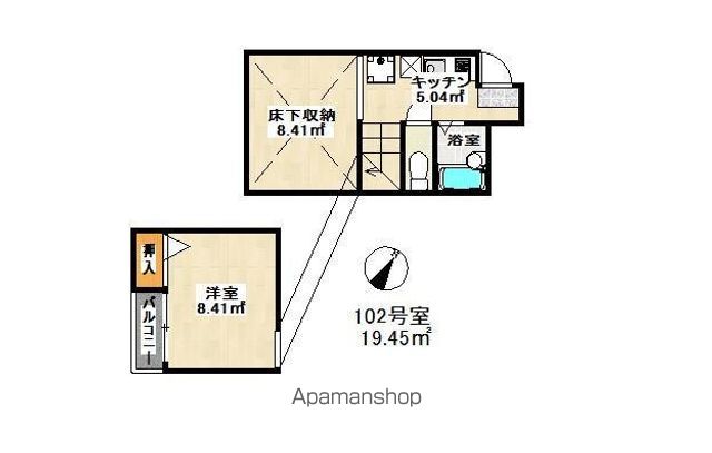 地行1744の間取り写真