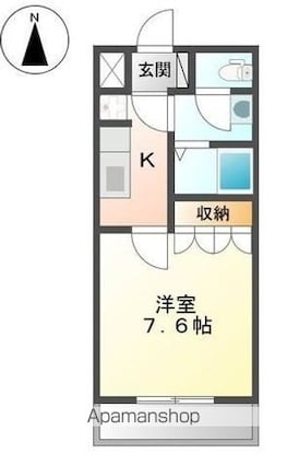 ＳＴＲＡＤＡ　ｓａｙａ[1K/26.25m2]の間取図