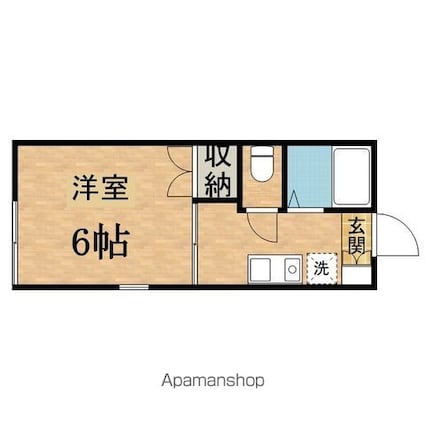 アメニティハイツＡ[1K/20.03m2]の間取図