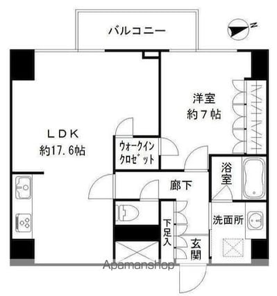 東京都立川市曙町１丁目[1LDK/60.48m2]の間取図
