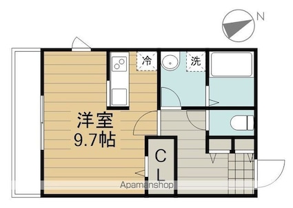 東京都立川市柴崎町３丁目[1R/29.81m2]の間取図
