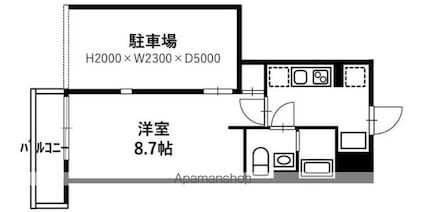 リヴシティ亀戸[1K/26.09m2]の間取図
