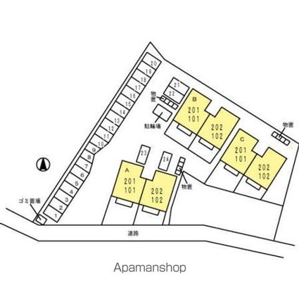 Ｇｒｅｅｎ　Ｆｏｒｅｓｔ　ＡＢＣ[2LDK/62.1m2]の外観2