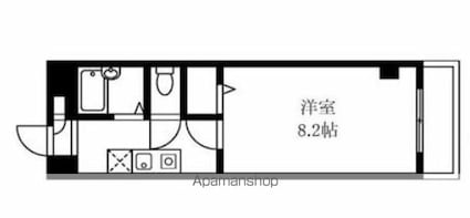 東京都世田谷区祖師谷１丁目[1K/25.04m2]の間取図