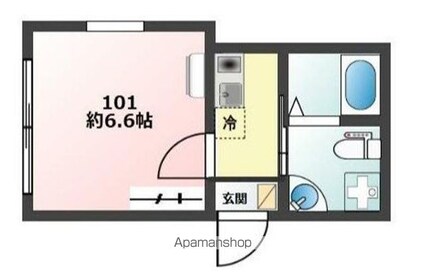 ＢＲＩＣＫＳ四谷[1K/19.59m2]の間取図