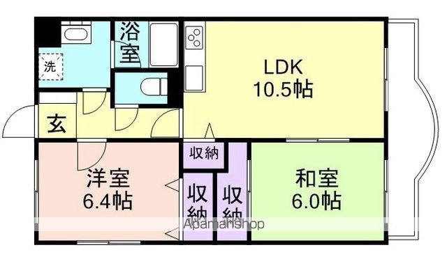 和歌山市松江東のマンションの間取り