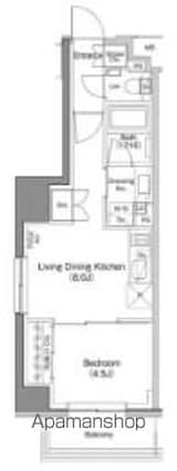 東京都新宿区水道町[1LDK/33.3m2]の間取図