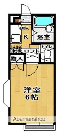 福島県郡山市開成２丁目[1K/17.39m2]の間取図