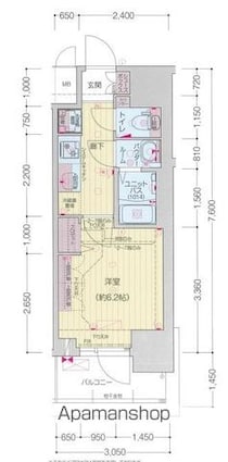 プレサンス上前津ディアシス[1K/23.18m2]の間取図