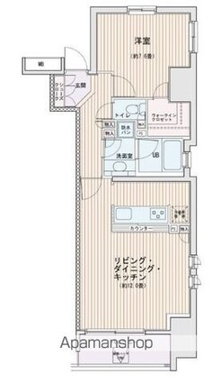 エスティメゾン錦糸町Ⅱ[1LDK/54.89m2]の間取図