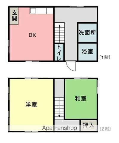 和歌山市三葛の戸建ての間取り