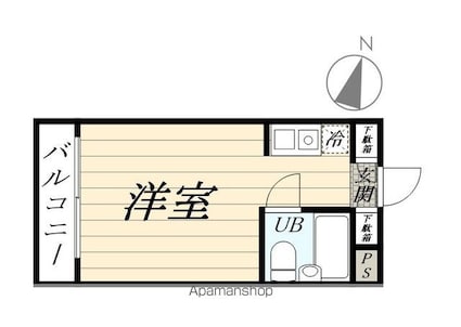 レジデンス五月女[1R/16.05m2]の間取図