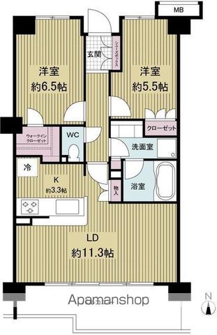 【ルネリバーズタワー東大島の間取り】