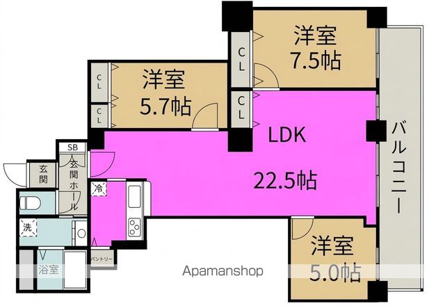 キングマンション堂島川の間取り写真