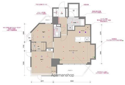 ドゥーエ東池袋[2LDK/66.12m2]の間取図