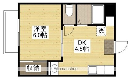 フローレンス１番館[1DK/19.44m2]の間取図