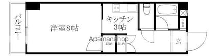 グランシェル１１[1K/28m2]の間取図