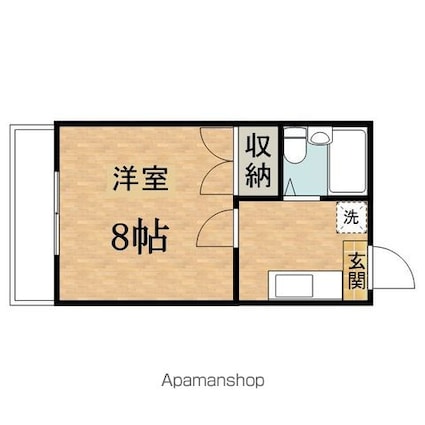 コーポミルキーウェイ[1K/23.04m2]の間取図
