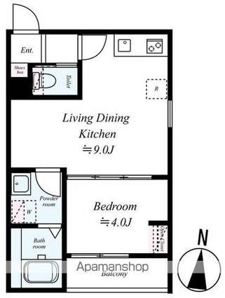 ＧＲＡＤＵＳ八千代台Ⅲ[1LDK/30.21m2]の間取図