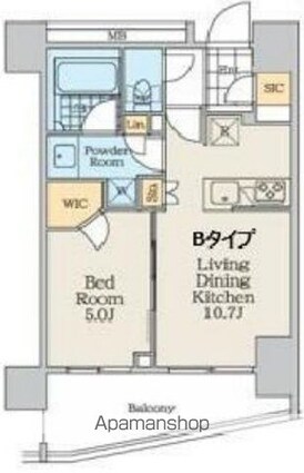 クレストコート中野富士見町[1LDK/40.11m2]の間取図