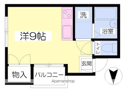 おおやけハイツ[1R/21.08m2]の間取図