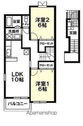 アーバニズム２５[2LDK/60.95m2]の間取図
