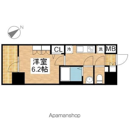 プレサンス上前津ディアシス[1K/23.18m2]の間取図