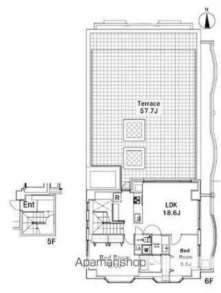 東京都杉並区和田１丁目[2LDK/79.03m2]の間取図