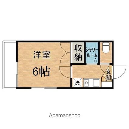 永山フラワーマンション[1K/16.9m2]の間取図