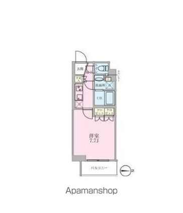 リージア三軒茶屋[1K/25.31m2]の間取図