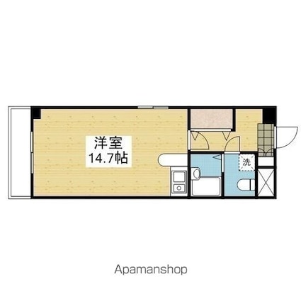 カローラ桑原[1R/39.4m2]の間取図