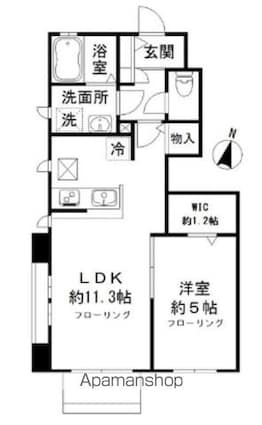 ＶＩＶＲＥ　ＴＳＵＪＩ[1LDK/40.75m2]の間取図