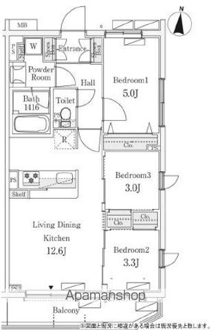 【杉並区堀ノ内のマンションの間取り】