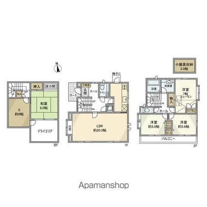 永福戸建[4SLDK/130.14m2]の間取図