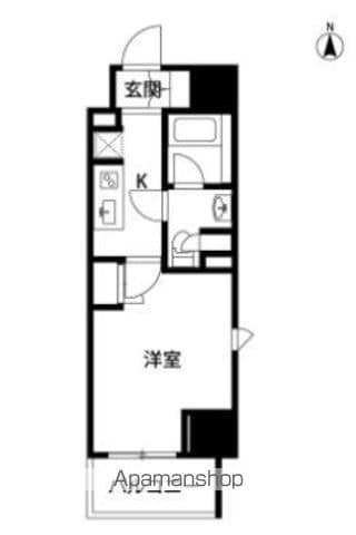 【川崎市中原区新丸子町のマンションの間取り】