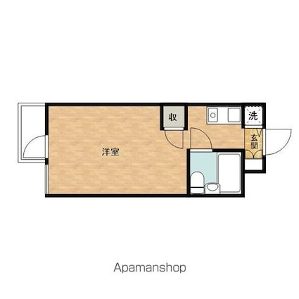 モイスンコート[1R/18.09m2]の間取図